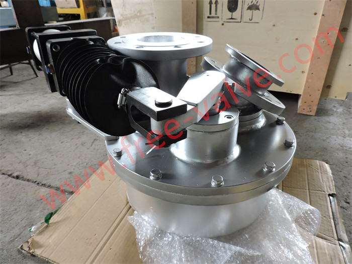 FRZ645Y Tungsten Swing Disc Parallel Slide Dual Tunnel Diverter Gate Valve For Pneumatic Conveying