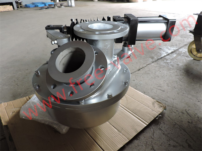 FRZ645Y Tungsten Swing Disc Parallel Slide Dual Tunnel Diverter Gate Valve For Pneumatic Conveying