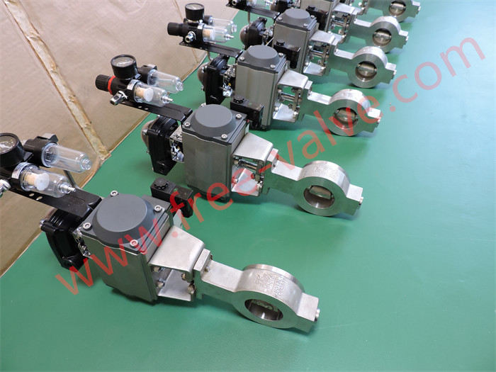 SS316L Body FRD672TC Pneumatic Ceramic Lined Butterfly valve