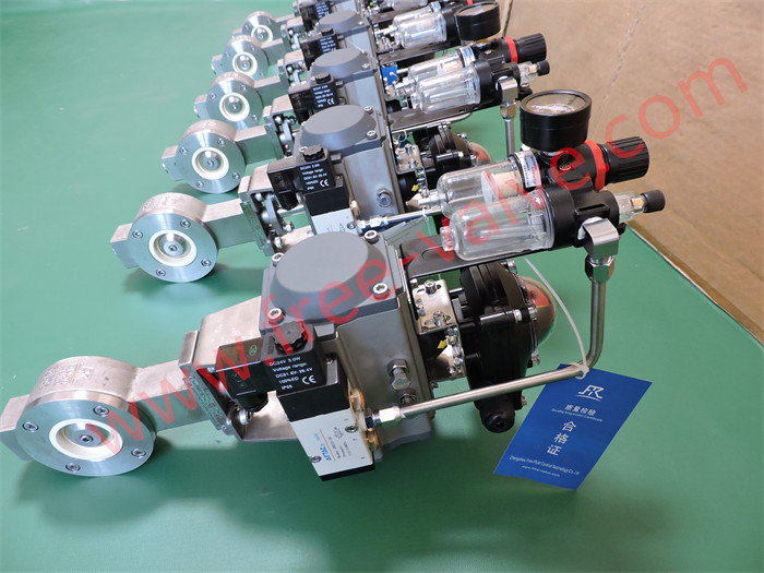 SS316L Body FRD672TC Pneumatic Ceramic Lined Butterfly valve