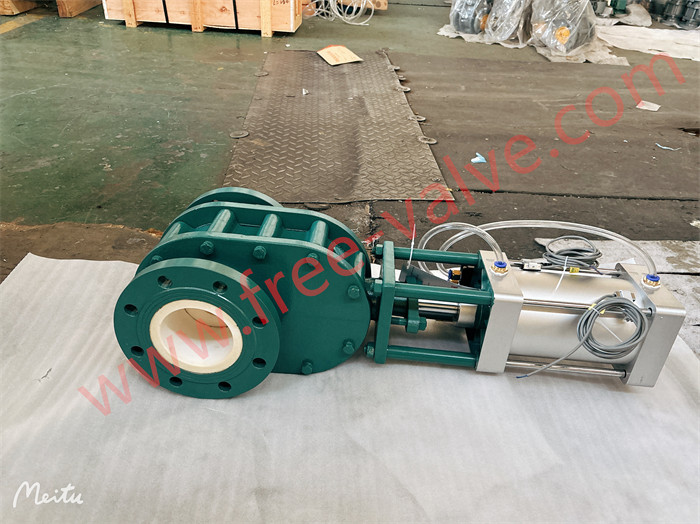 Pneumatic Double Disc Gate Valve for Dry Bulk material system
