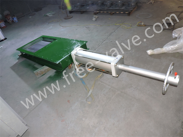 Pneumatic Manual Operating Square Port Parallel Slide Gate valves for Dry Bulk Material