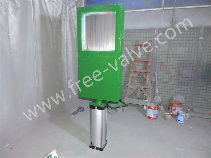 Square port knife gate valve for Bulk handling