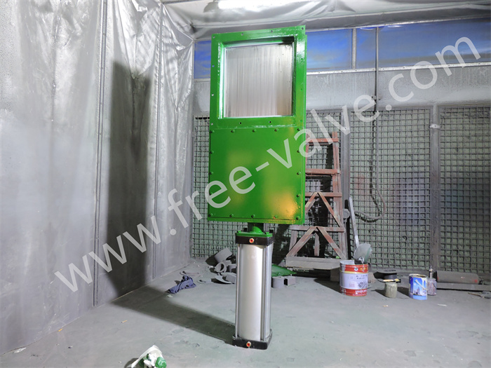 Pneumatic Manual Operating Square Port Parallel Slide Gate valves for Dry Bulk Material