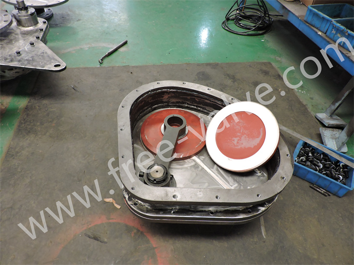 DN300 Pneumatic Rotating Disc Gate Valve with Tungsten carbide seat