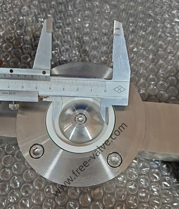 Pneumatic wafer type stainless steel ceramic lined butterfly valve