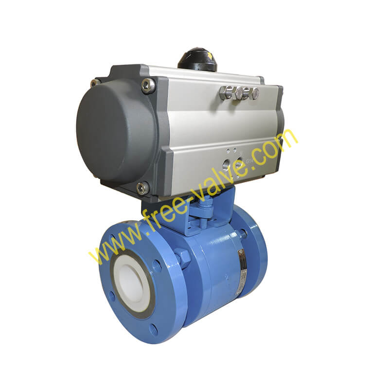 Pneumatic V Port  Cermaic Lined Ball Valve